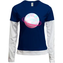 Комбинированный лонгслив Pink planet