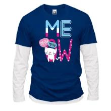 Комбинированный лонгслив MEOW MEOW