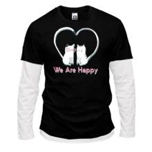 Комбинированный лонгслив We Are Happy Cats