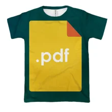 3D футболка з написом PDF