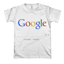 3D футболка со страницей поиска Google