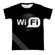 3D футболка Wi-Fi з чорною кулею
