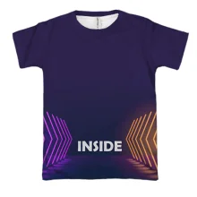 3D футболка з написом "Inside"