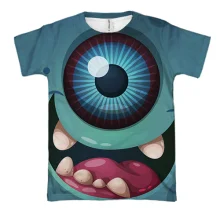 3D футболка с существом циклопом