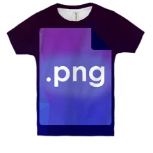 Детская 3D футболка с надписью PNG