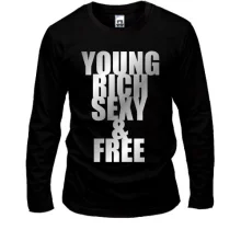 Лонгслив Young, rich, sexy and free