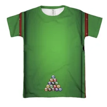 3D футболка с бильярдным столом