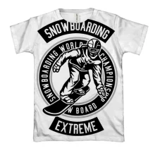 3D футболка Snowboarding extreme