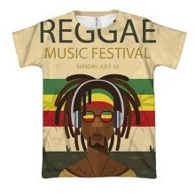 3D футболка Reggae music fest