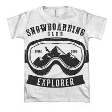 3D футболка Snowboarding Explorer