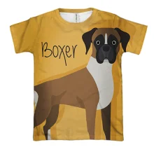 3D футболка Boxer dog