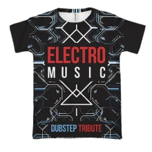 3D футболка Electro music