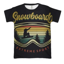3D футболка Snowboard extreme sport