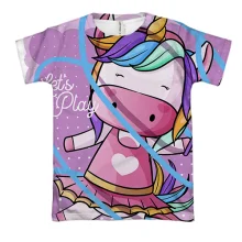 3D футболка lets party unicorn