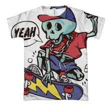 3D футболка Yeah skate skull