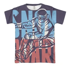 3D футболка Snowboard men