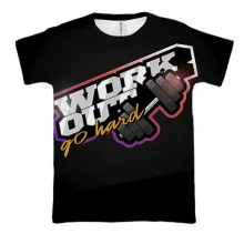 3D футболка Work out go hard