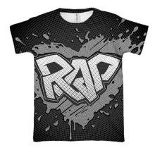 3D футболка RAP у стилі графіті
