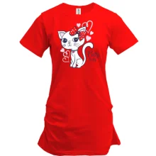 Подовжена футболка Pretty Kitty
