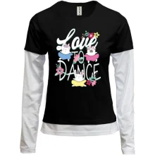 Комбинированный лонгслив Love to Dance