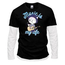 Комбинированный лонгслив Music is My Life