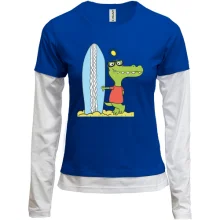 Комбінований лонгслів Crocodile surfer