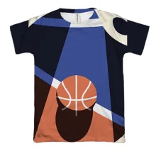 3D футболка Basketball flat