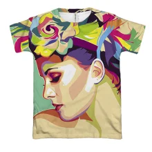 3D футболка Beautiful girl