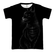 3D футболка с котом в полный рост
