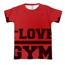 3D футболка I love gym