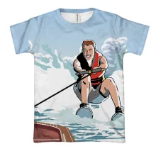 3D футболка с парнем на водном скутере