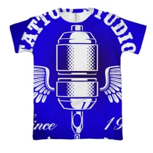 3D футболка blue Tattoo studio