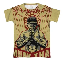 3D футболка с борцом Muay Thai