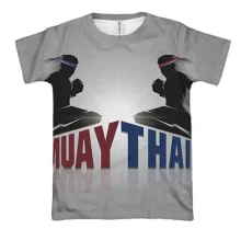 3D футболка с борцами Muay Thai