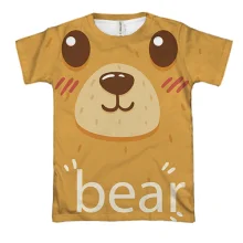 3D футболка с медвежьей мордочкой «bear»