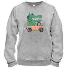 Свитшот Crocodile in the car