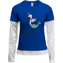 Комбинированный лонгслив Flamingo + Mermaid + Unicorn