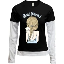 Комбинированный лонгслив Best Friend (2)