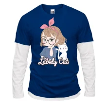 Комбинированный лонгслив My lovely Cat