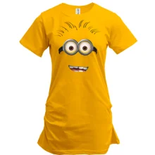 Удлиненная футболка Minion face