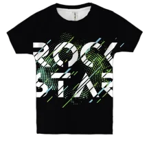 Дитяча 3D футболка Rock Star Glitch