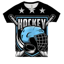 Детская 3D футболка Blue Hockey