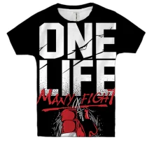 Детская 3D футболка One life - many fight