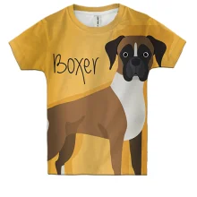 Детская 3D футболка Boxer dog