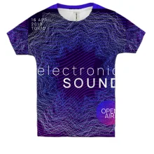 Детская 3D футболка Electronic sound