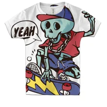 Детская 3D футболка Yeah skate skull
