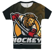 Детская 3D футболка Hockey Lion
