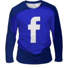 Мужской 3D лонгслив с Facebook