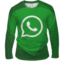 Чоловічий 3D лонгслів з WhatsApp