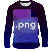 Мужской 3D лонгслив с надписью PNG